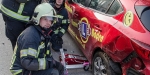 20170312 Verkehrsunfall in Baden  Foto: Roman van de Castell / Freiwillige Feuerwehr Baden-Stadt
