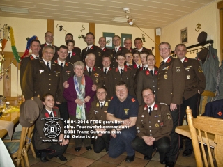 Freiwillige Feuerwehr Baden-Stadt gratuliert ehm Feuerwehrkommandant EOBI Franz Gutmann zum 80. Geburtstag