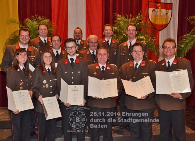 Ehrung verdienter Mitbürger durch die Stadtgemeinde Baden