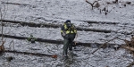 Handtaschenbergung aus dem Schwechatfluss