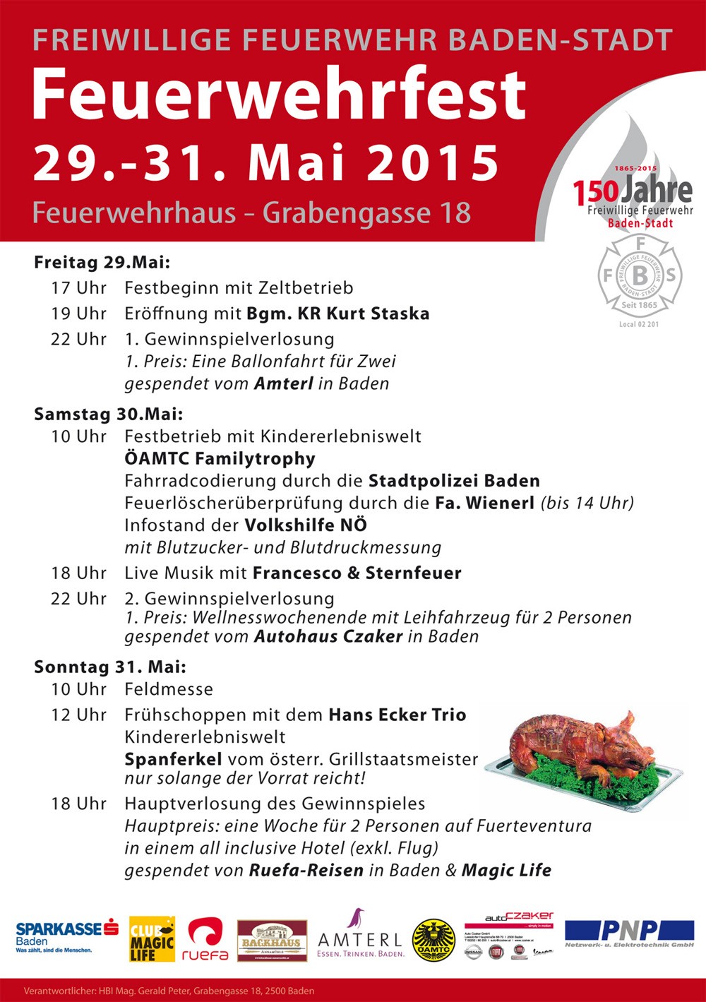 Flyer - Feuerwehrfest - Freiw. Feuerwehr Baden-Stadt 29. - 31.05.2015