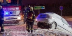 20170108 Verkehrsunfall Pfaffstättnerstr. in Baden  Foto: FF Baden-Stadt / Roman Van de Castell