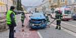 20180112 Verkehrsunfall Baden Kaiser Franz Josef Ring Foto: Stefan Schneider FF Baden-Stadt