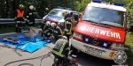 20180604 Verkehrsunfall mit Personenrettung auf der LB210 im Helenental Foto: Stefan Schneider FF Baden-Stadt