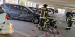 20220317 Verkehrsunfall im Parkdeck Römertherme in Baden