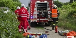 20230621 Einsatzübung VU MR in Baden Feuerwehr und Rotes Kreuz Baden