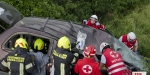 20230621 Einsatzübung VU MR in Baden Feuerwehr und Rotes Kreuz Baden