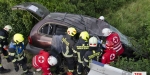 20230621 Einsatzübung VU MR in Baden Feuerwehr und Rotes Kreuz Baden