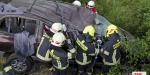 20230621 Einsatzübung VU MR in Baden Feuerwehr und Rotes Kreuz Baden