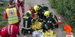 20230621 Einsatzübung VU MR in Baden Feuerwehr und Rotes Kreuz Baden