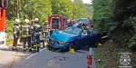 20190716 Verkehrsunfall auf der LB210 im Helenental Siegenfeld Foto: Markus Hanel FF Baden-Stadt