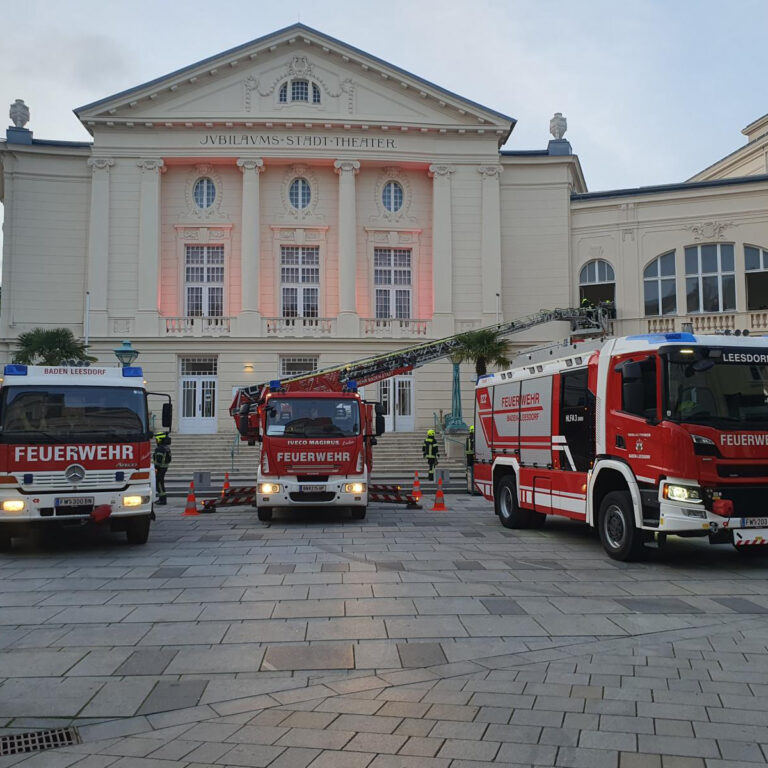 Erdbeben löste Brand im Badener Stadttheater aus – Übung